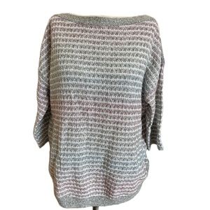 Sunday Women’s Short Sleeve Hombre Sweater. Size Small